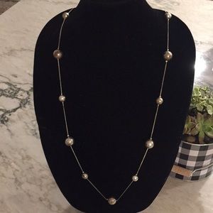 Silver Toned Long Necklace